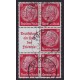 ALEMANIA 1934 ESTAMPILLAS SE-TENANT ZUSAMMENDRUCKE USADAS QUE SON MUCHO MAS ESCASAS MI. S146 + OTROS SELLOS EN RARO BLOQUE USADO + 22 EUROS